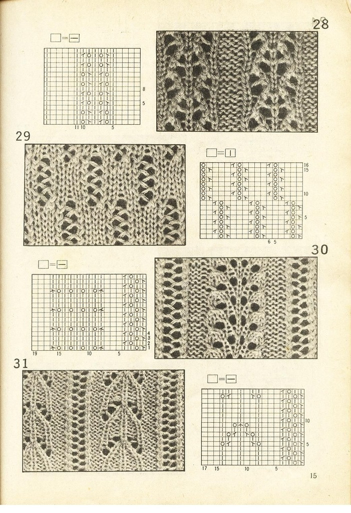 《上海棒針編結(jié)花樣500種》續(xù)編上海新棒針花樣530 - 壹一 - 壹一的博客