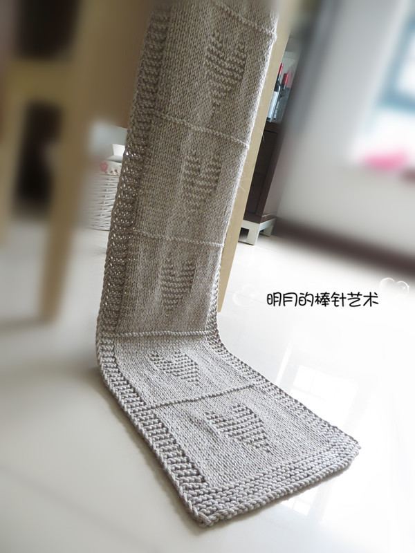 愛的心意  男士圍巾（零基礎(chǔ)視頻） - 明月的棒針藝術(shù) - 明月的棒針藝術(shù)