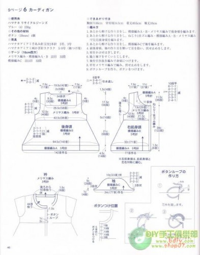 春裝——百搭短袖開(kāi)衫（附詳細(xì)編織圖解哦~） - 清水秋千 - 清水秋千的小窩