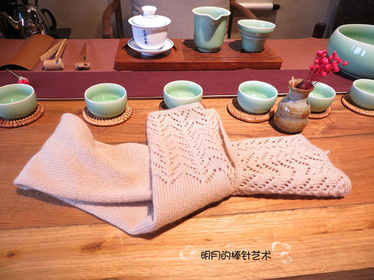 冬之戀（羊絨圍巾  視頻） - 明月的棒針?biāo)囆g(shù) - 明月的棒針?biāo)囆g(shù)