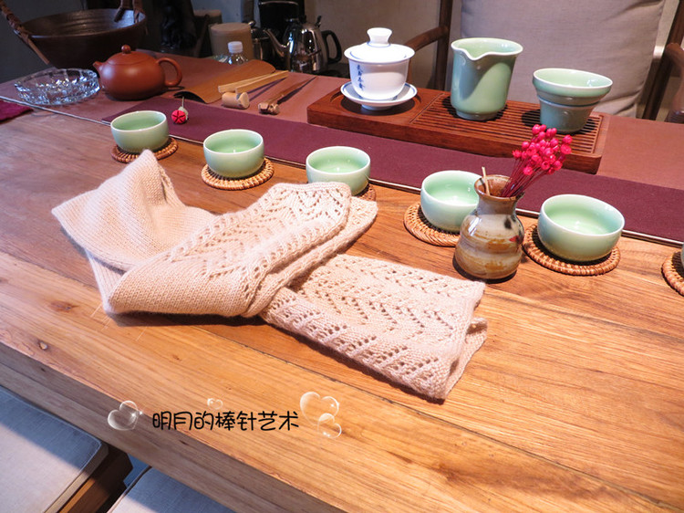 冬之戀（羊絨圍巾  視頻） - 明月的棒針?biāo)囆g(shù) - 明月的棒針?biāo)囆g(shù)