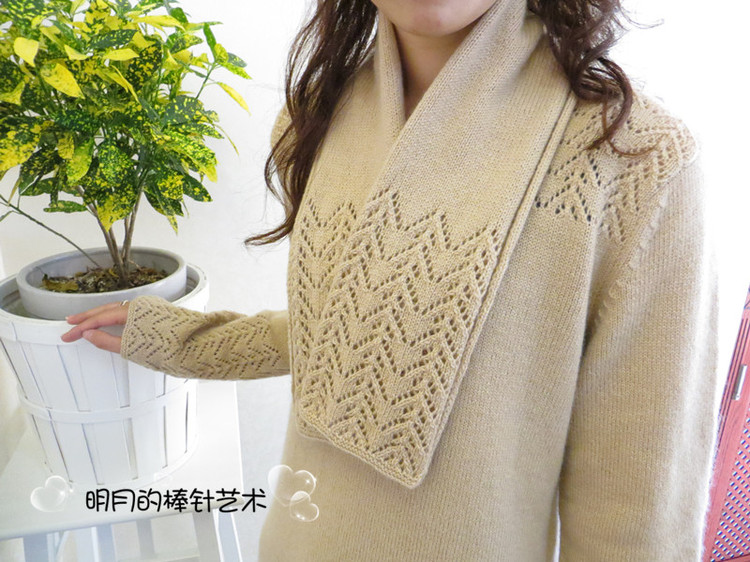 冬之戀（羊絨圍巾  視頻） - 明月的棒針?biāo)囆g(shù) - 明月的棒針?biāo)囆g(shù)