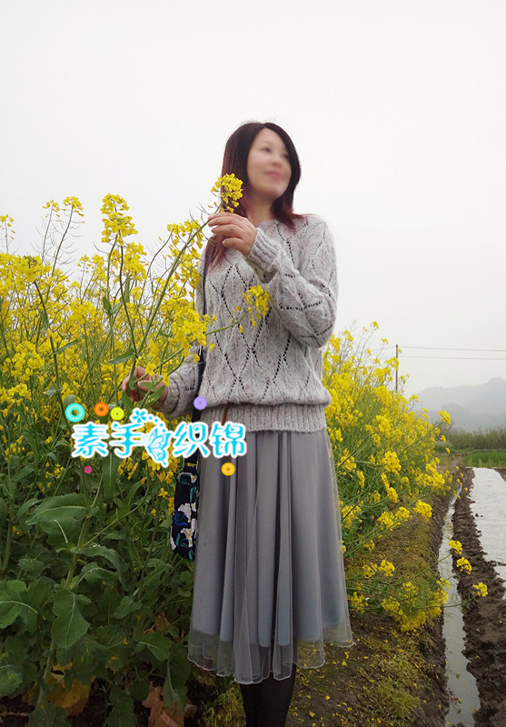 畫棠春----柔美馬海鏤空套衫 - 素手織錦 - 素手織錦的博客