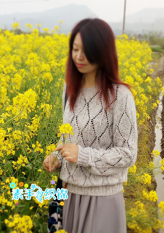 畫棠春----柔美馬海鏤空套衫 - 素手織錦 - 素手織錦的博客