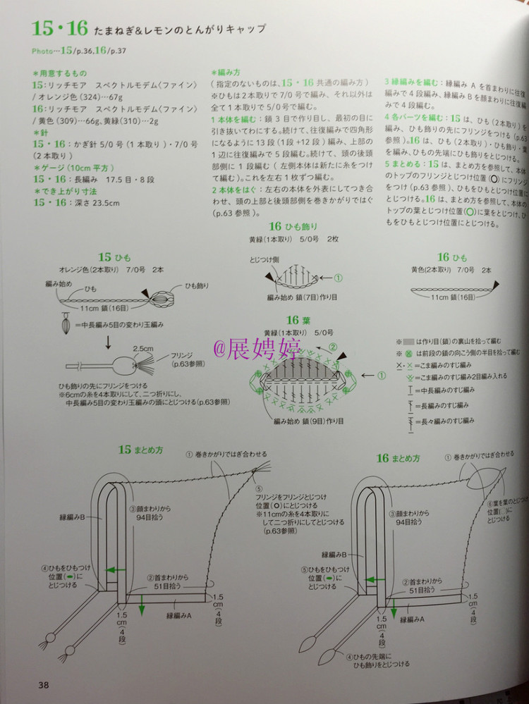 展娉婷新年禮物第二發(fā)：簡(jiǎn)單！鉤針編織孩子喜歡的水果·蔬菜·甜點(diǎn)帽子 - 展娉婷 - 展娉婷的鉤針世界