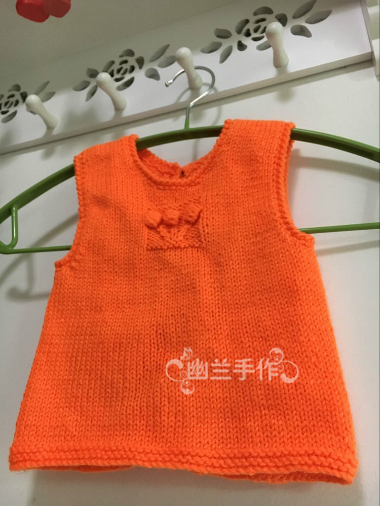小寶背心兩件～～～一鉤一織160102 - 空谷幽蘭 - 指尖的溫柔～幽蘭の編織時(shí)光