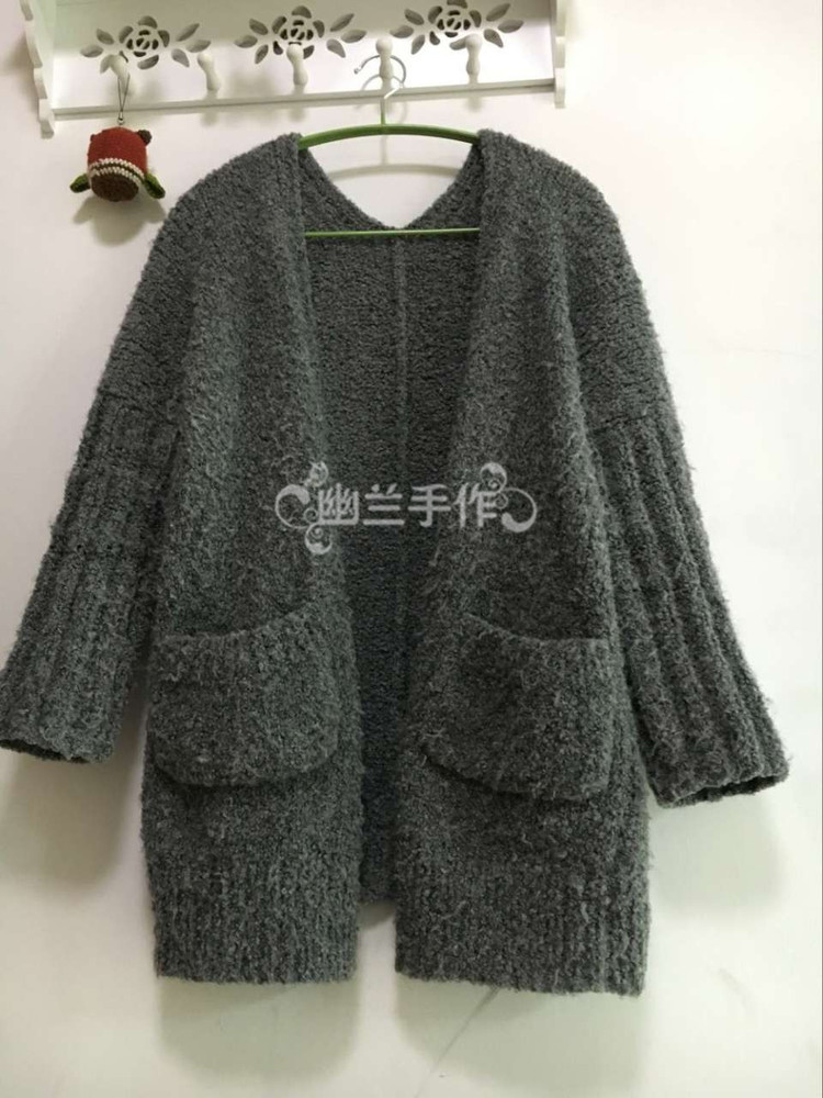 疏影～～～圈圈呢絨簡(jiǎn)易開衫49 - 空谷幽蘭 - 指尖的溫柔～幽蘭の編織時(shí)光