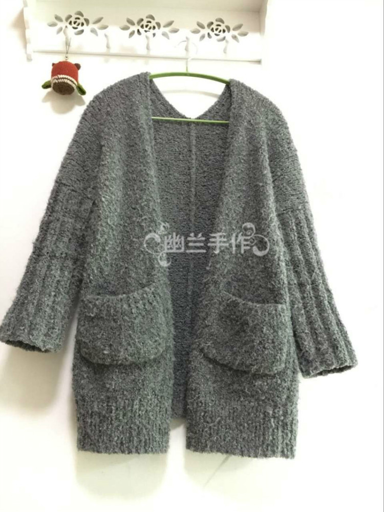 疏影～～～圈圈呢絨簡(jiǎn)易開衫49 - 空谷幽蘭 - 指尖的溫柔～幽蘭の編織時(shí)光