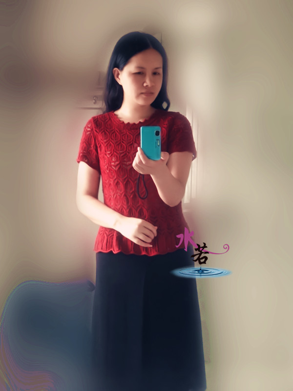 201516：胭脂醉（志田短袖套頭） - 水若 - 滿溪流水香