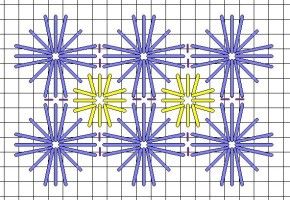 Squared Daisies - Needlepoint Teacher
