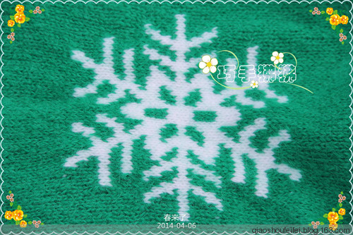 春來(lái)了（2014.09）~~~ 女童花朵領(lǐng)提花衫 - 巧手狒狒 - 狒狒的編織小屋