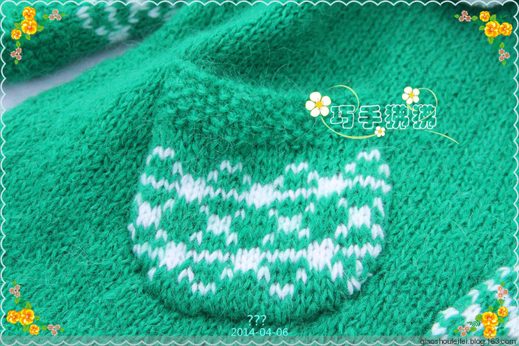 春來(lái)了（2014.09）~~~ 女童花朵領(lǐng)提花衫 - 巧手狒狒 - 狒狒的編織小屋
