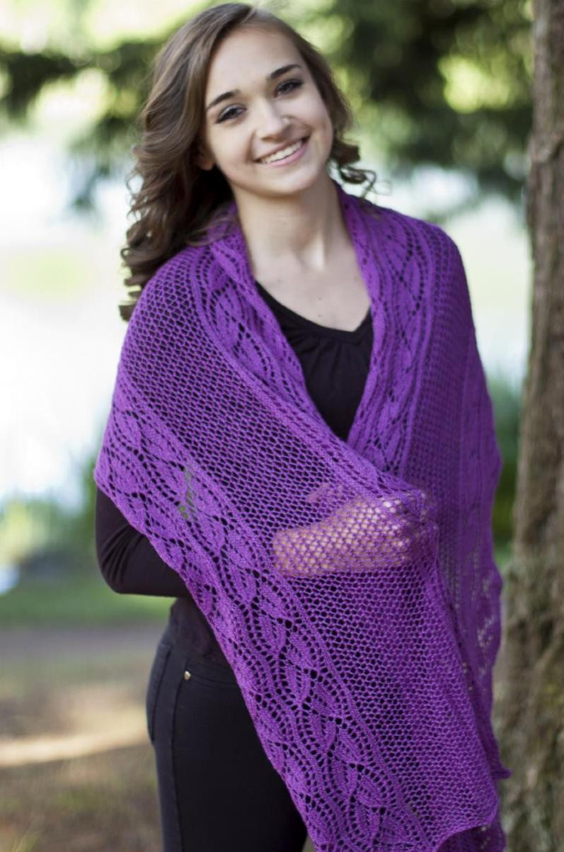 Forest Hills Dayflower Wrap - Laurie Beardsley - Daliute -