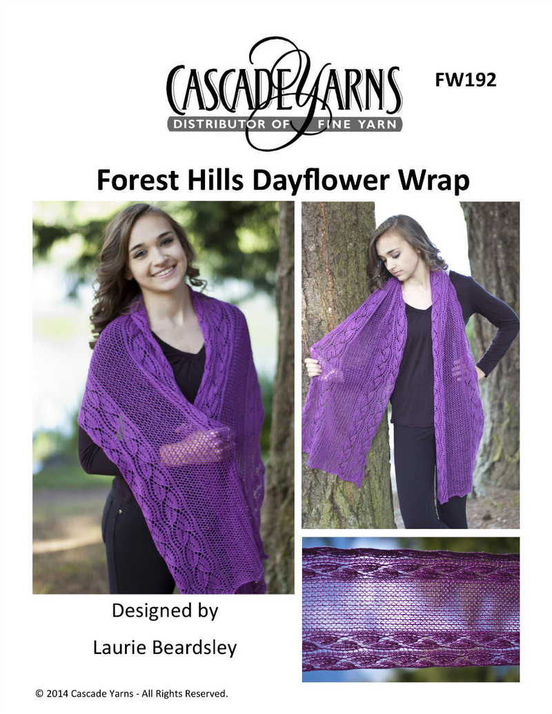 Forest Hills Dayflower Wrap - Laurie Beardsley - Daliute -