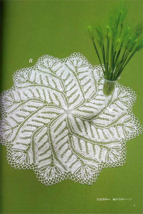 白色棒針蕾絲臺(tái)布 上KNITTED LACE DESINGNS OF THE MODERN  MODE BOOK 1 - Daphne - 因?yàn)閻?ài)所以愛(ài)