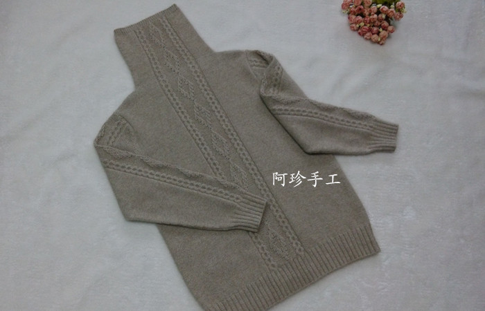 【阿珍手工】倩影—堆領(lǐng)毛衣—九色鹿昆侖山羊絨 - 阿珍 - 阿珍手工編織