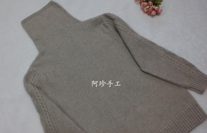 【阿珍手工】倩影—堆領(lǐng)毛衣—九色鹿昆侖山羊絨 - 阿珍 - 阿珍手工編織