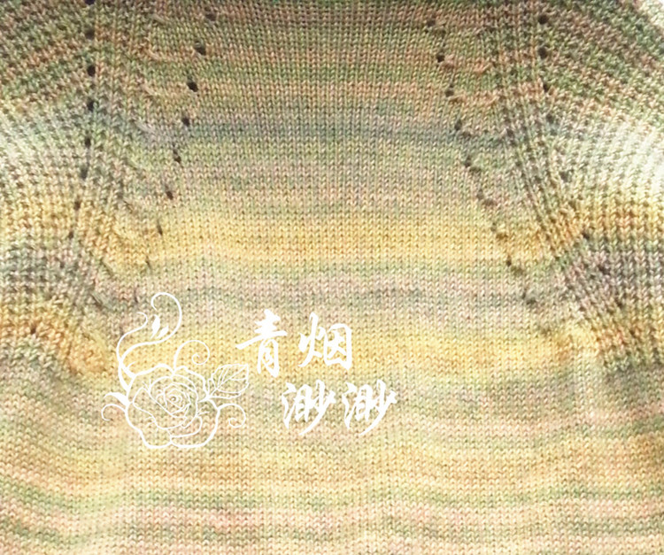 撫綠---段染簡約休閑寬松套頭衫 - 青煙渺渺 - 青煙渺渺