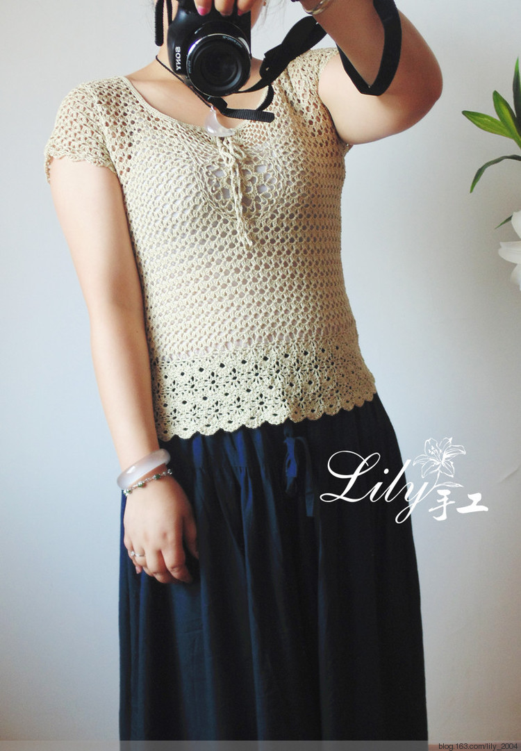 【Lily手工】--初見(jiàn)---蕾絲精致小衫 - Lily - Lily的手工編織天地