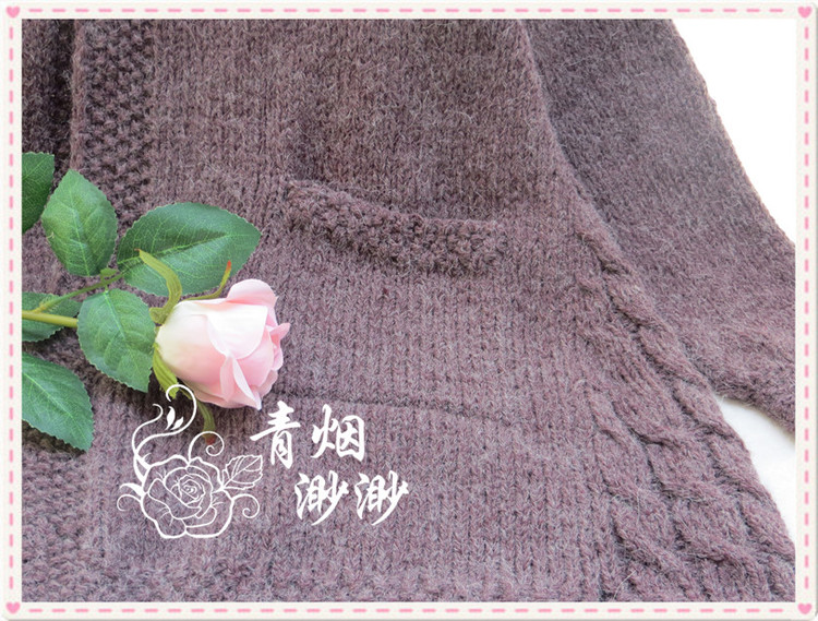 沉醉-----寬松A擺羊開衫外套 - 青煙渺渺 - 青煙渺渺