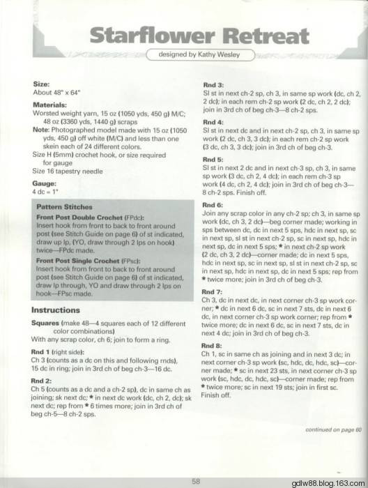 The Ultimate Book Of Scrap Afghans(2) - 木棉花 - 雨茫茫，霧茫茫，盼望花開(kāi)，花已落……