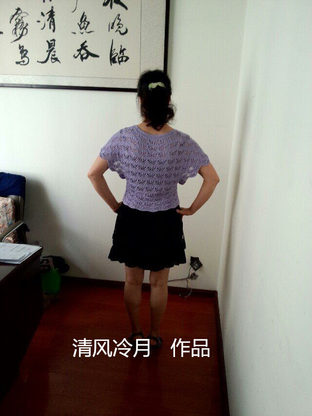 蝶衣  蝙蝠袖套衫（群織款開(kāi)織 視頻） - 明月的棒針?biāo)囆g(shù) - 明月的棒針?biāo)囆g(shù)