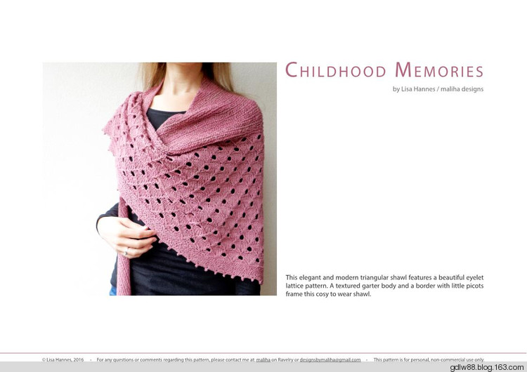 Childhood Memories Shawl - 木棉花 - 雨茫茫，霧茫茫，盼望花開，花已落……