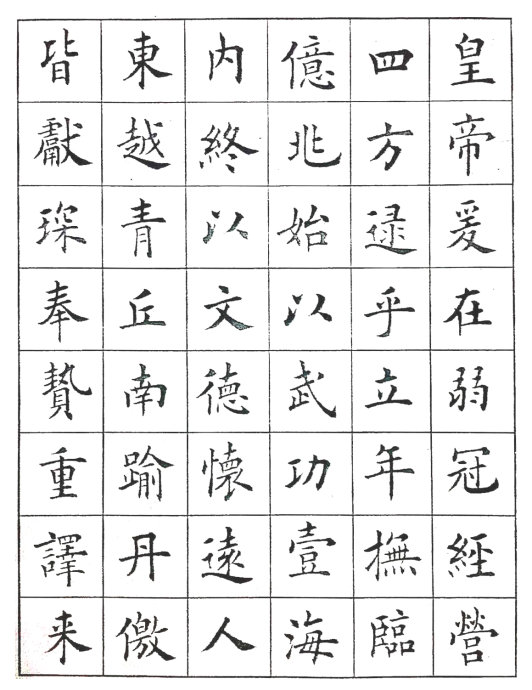 田蘊(yùn)章楷書臨《九成宮》局部