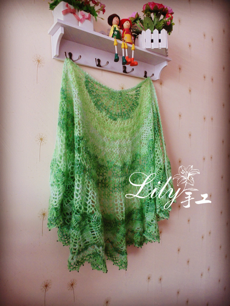【Lily手工】--碧水寒--段染小馬經(jīng)典披肩 - Lily - Lily的手工編織天地