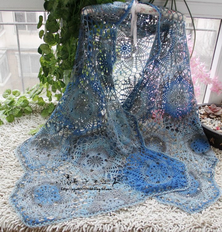 心海 ------- 六角拼花披肩   2015 （11） - 英子 - 英子的編織小屋