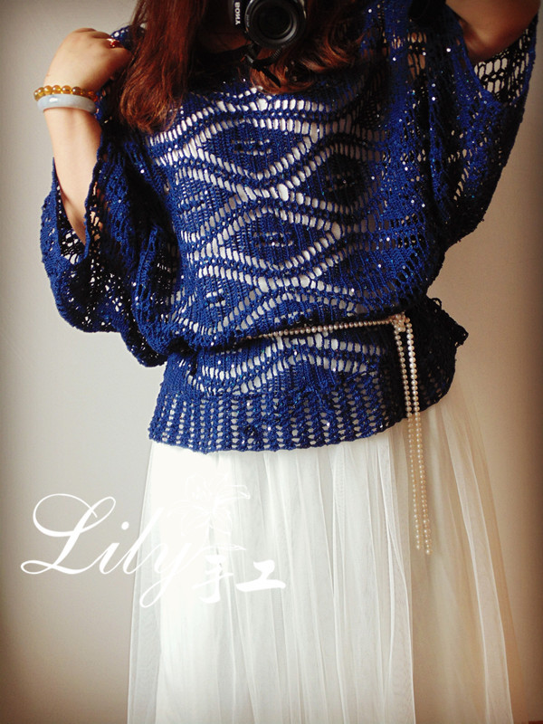 【Lily手工】--聆聽那幸福--亮片版休閑套衫 - Lily - Lily的手工編織天地