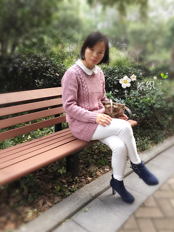 踏歌行------雪蓮花休閑長款毛衣 - lzhenzhuo - 蓁灼的手工博客