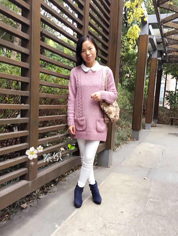 踏歌行------雪蓮花休閑長款毛衣 - lzhenzhuo - 蓁灼的手工博客