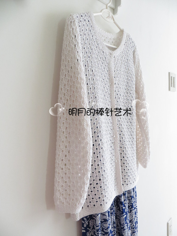 素  麻衣素裙 開(kāi)衫（視頻） - 明月的棒針?biāo)囆g(shù) - 明月的棒針?biāo)囆g(shù)