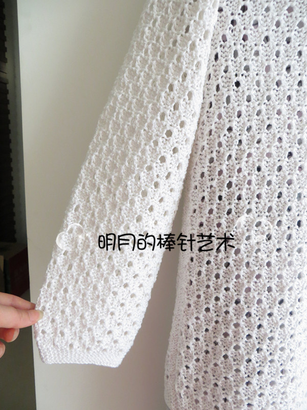 素  麻衣素裙 開(kāi)衫（視頻） - 明月的棒針?biāo)囆g(shù) - 明月的棒針?biāo)囆g(shù)