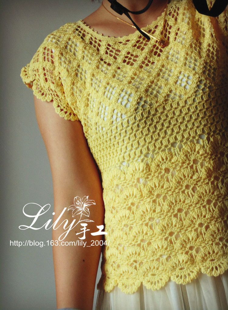 【Lily手工】--1527--素影--歐編后開扣套衫 - Lily - Lily的手工編織天地