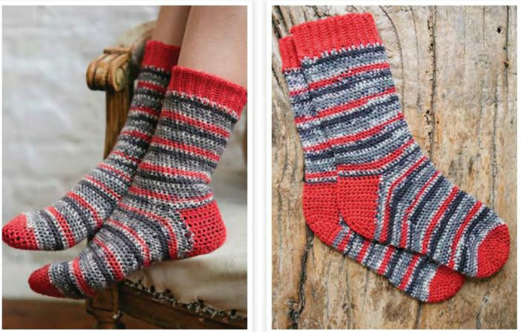 LOUNGE AROUND SOCK（懶羊羊）譯文【鉤針襪子】 - 雨楓 - 雨楓的編織生活