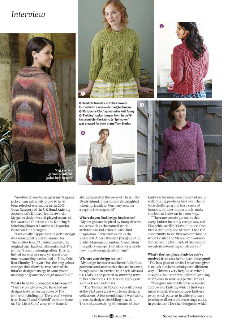 The Knitter  Issue 87 2015 - 輕描淡寫 - 輕描淡寫