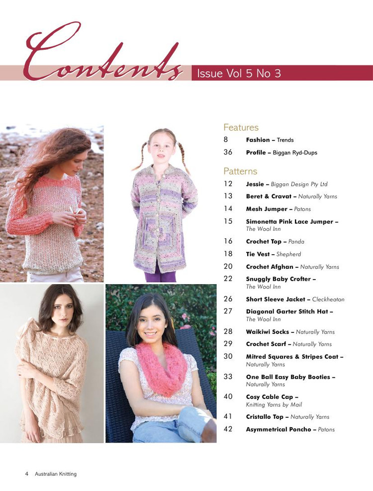 Australian Knitting  Volume 5 No3 2014 - 輕描淡寫 - 輕描淡寫