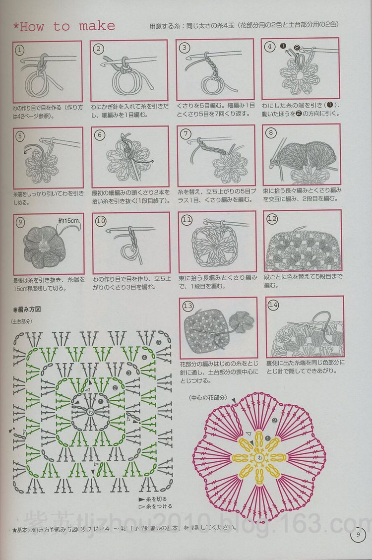 鉤編單元花 - 紫蘇 - 紫蘇的博客