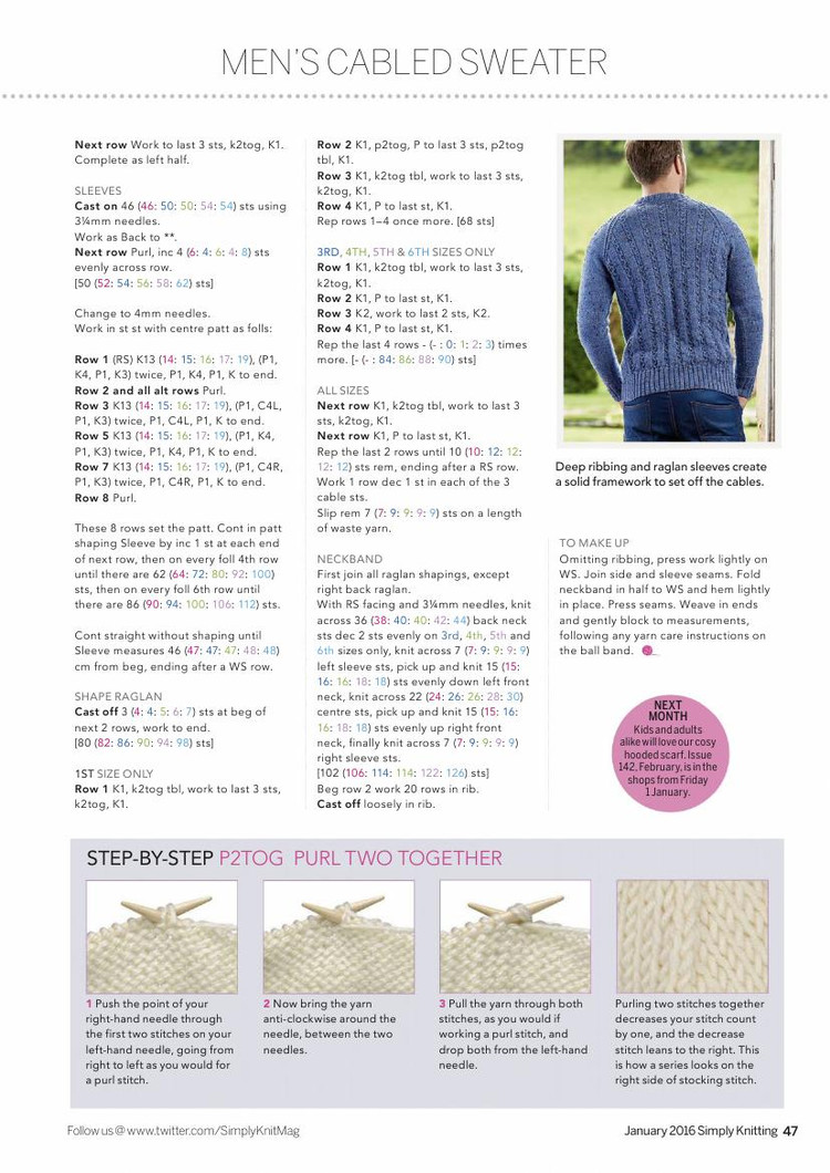 Simply Knitting  January 2016 - 輕描淡寫 - 輕描淡寫