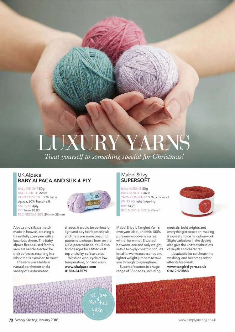 Simply Knitting  January 2016 - 輕描淡寫 - 輕描淡寫