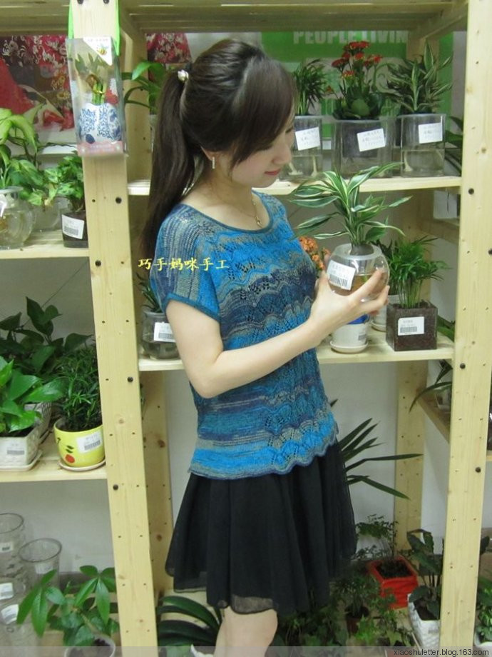 [巧手媽咪]彩藍(lán)--藍(lán)系段染短袖 - xiaoshuletter - 七彩虹毛線