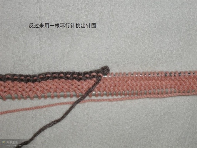 雙面起針?lè)楇p羅紋底邊 - 巧手狒狒 - 狒狒的編織小屋