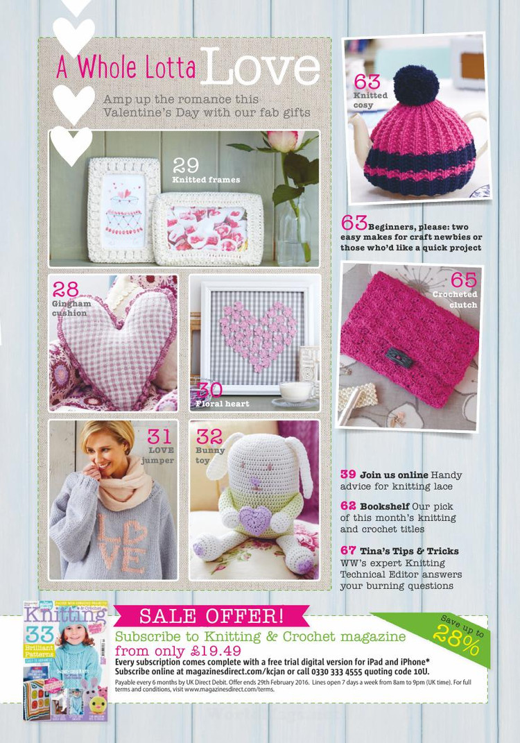 Womans Weekly Knitting  Crochet  February 2016 - 輕描淡寫 - 輕描淡寫