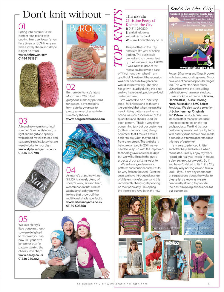 Knitting Magazine  May 2014 - 輕描淡寫 - 輕描淡寫