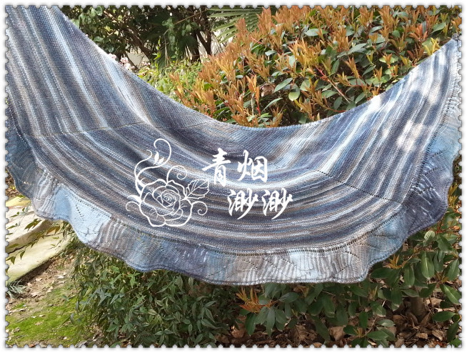 詩瑤——毛蕾絲段染披肩 - 青煙渺渺 - 青煙渺渺