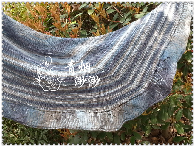 詩瑤——毛蕾絲段染披肩 - 青煙渺渺 - 青煙渺渺