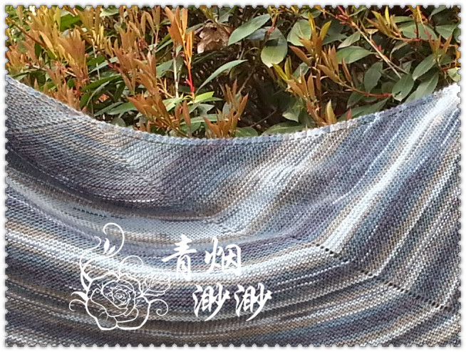 詩瑤——毛蕾絲段染披肩 - 青煙渺渺 - 青煙渺渺