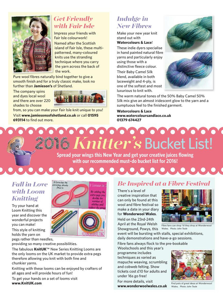 Lets Knit  January 2016 - 輕描淡寫 - 輕描淡寫